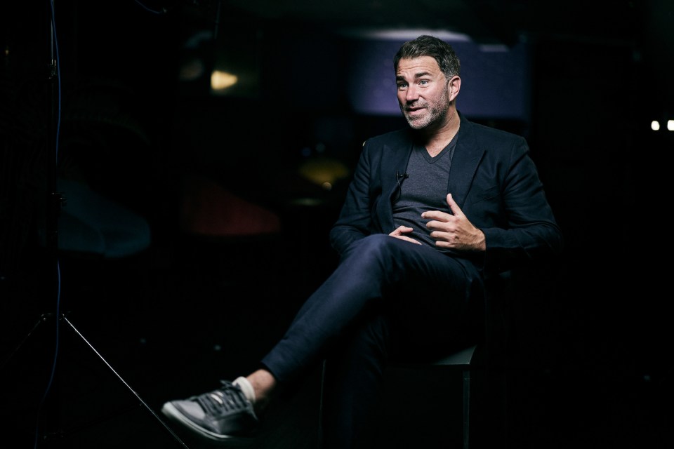 London, UK: Eddie Hearn Chairman of the Matchroom during during todays Media Interviews ahead of Todays Press Conference.<br />
26 June 2024<br />
Picture By Mark Robinson Matchroom Boxing