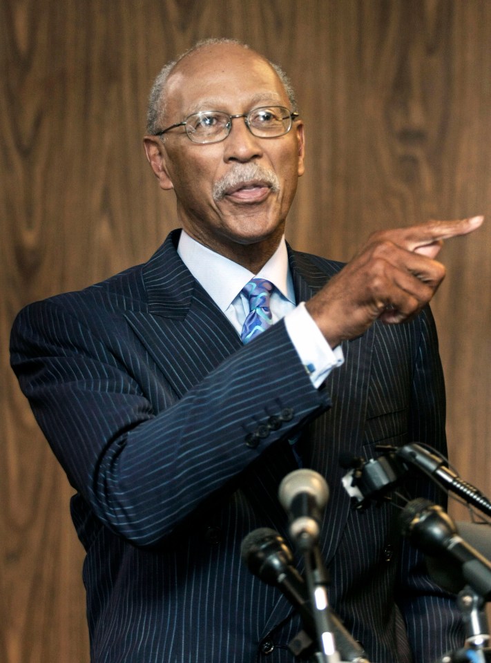 DETROIT - MAY 11:  Former Detroit Pistons' star Dave Bing addresses the media after being sworn in as the 62nd mayor of the City of Detroit at the city¿s Department of Elections office May 11, 2009 in Detroit, Michigan. Bing, a long-time Detroit area businessman, defeated incumbant Ken Cockrel Jr. in a special run-off election to become Detroit's third mayor in eight months. Bing will finish out the second term of convicted ex-mayor Kwame Kilpatrick which ends at the end of 2009, and then another mayoral election will be held.  (Photo by Bill Pugliano/Getty Images)