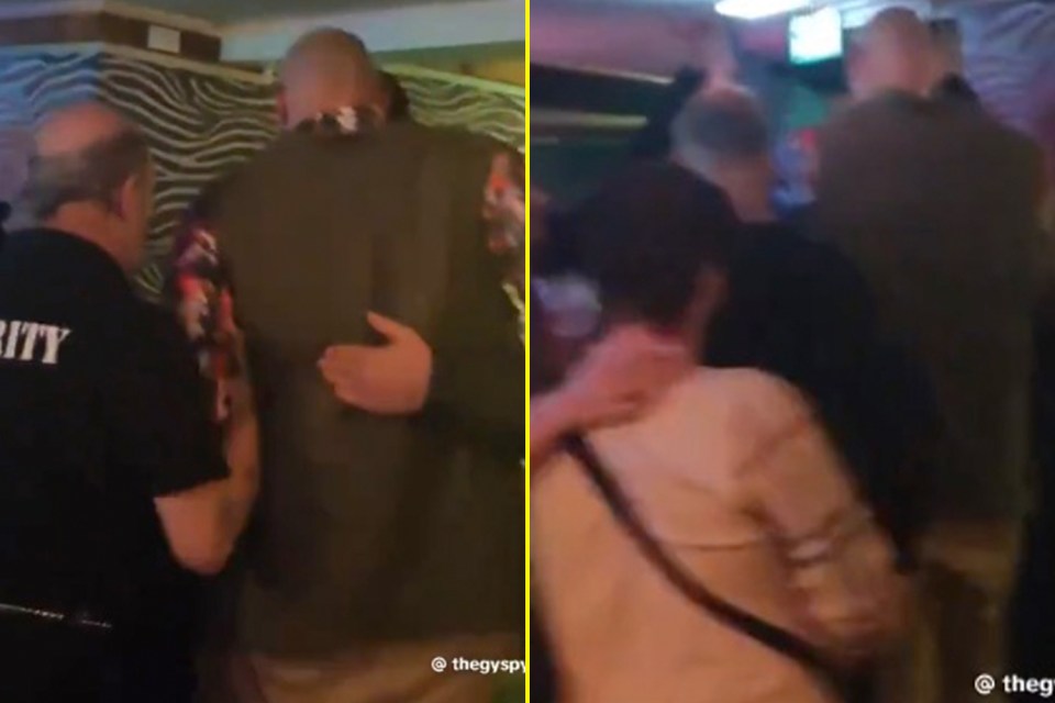 Tyson Fury had to be escorted out of the pub