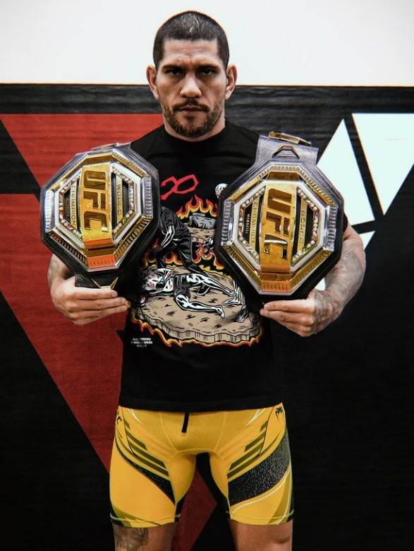 No one has won two UFC belts faster than Pereira