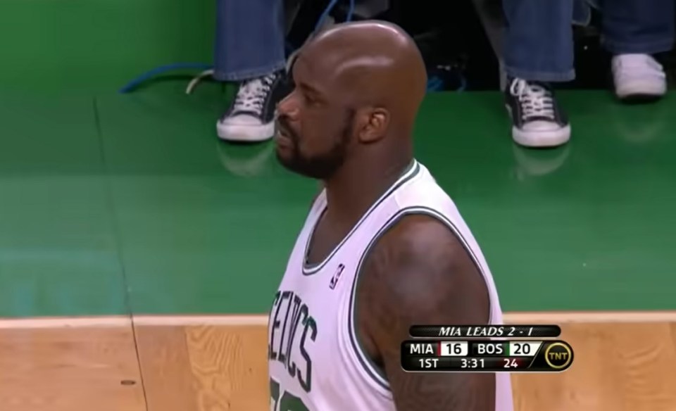 O'Neal struggled to run the court and seemed disinterested
