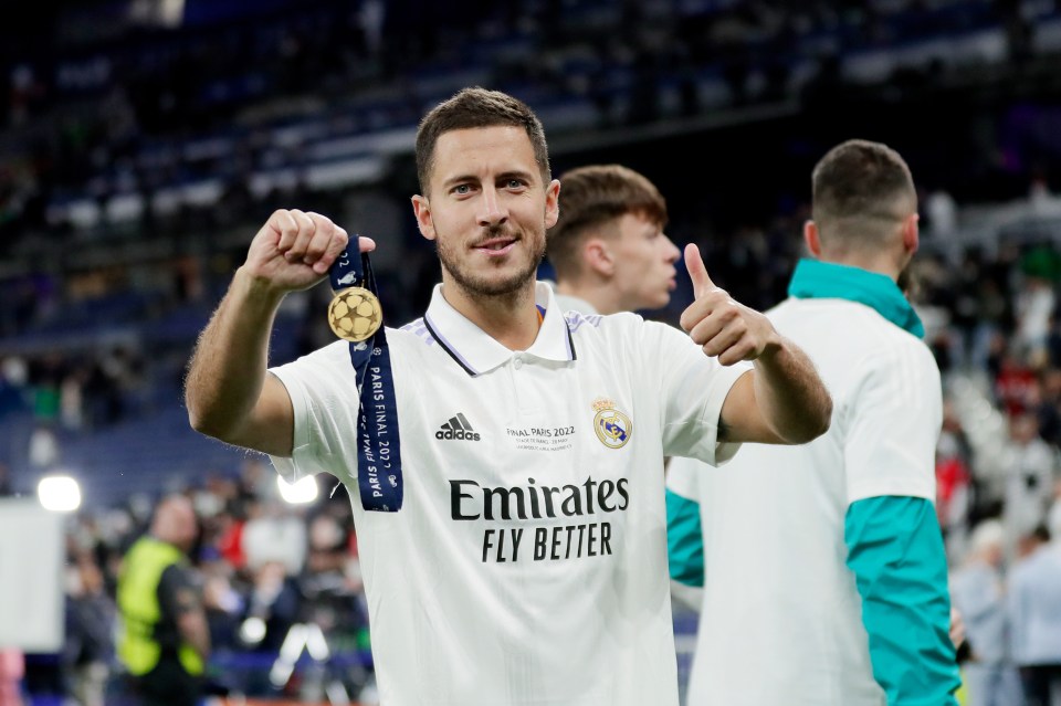 Hazard won the Champions League with Madrid in 2022