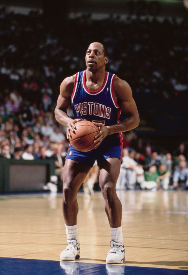 Vinnie Johnson #11, Shooting Guard and Point Guard for the Detroit Pistons during the NBA Midwest Division basketball game against the Dallas Mavericks on 14th January 1991 at the Reunion Arena  in Dallas,Texas, United States. The Pistons won the game 89 - 81.  (Photo by Joe Patronite/Allsport/Getty Images)