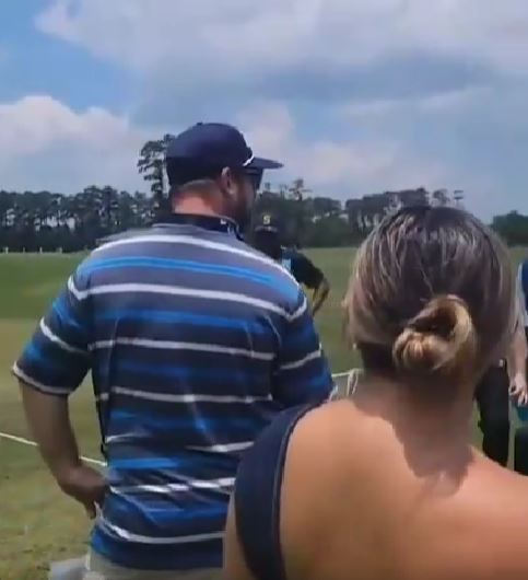 The fan told Poulter to 'relax' after falling victim to an X-rated tirade from the Ryder Cup hero