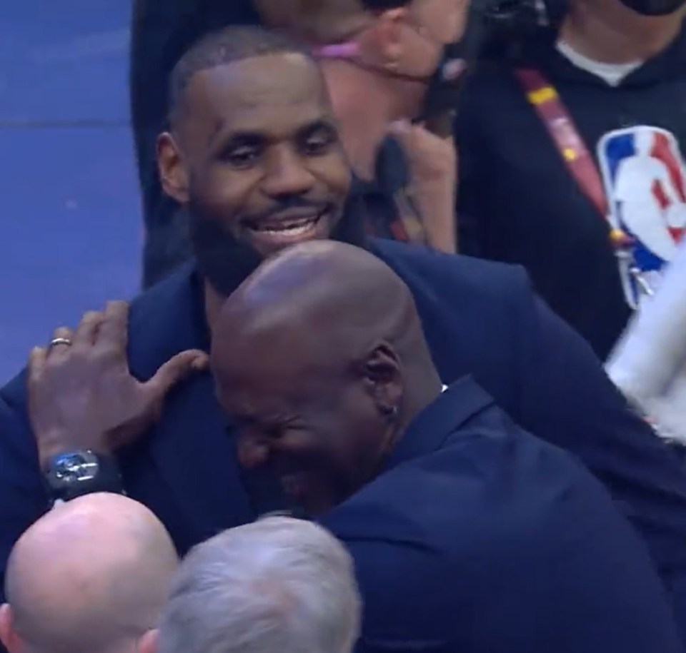 They shared a brief moment and hugged it out