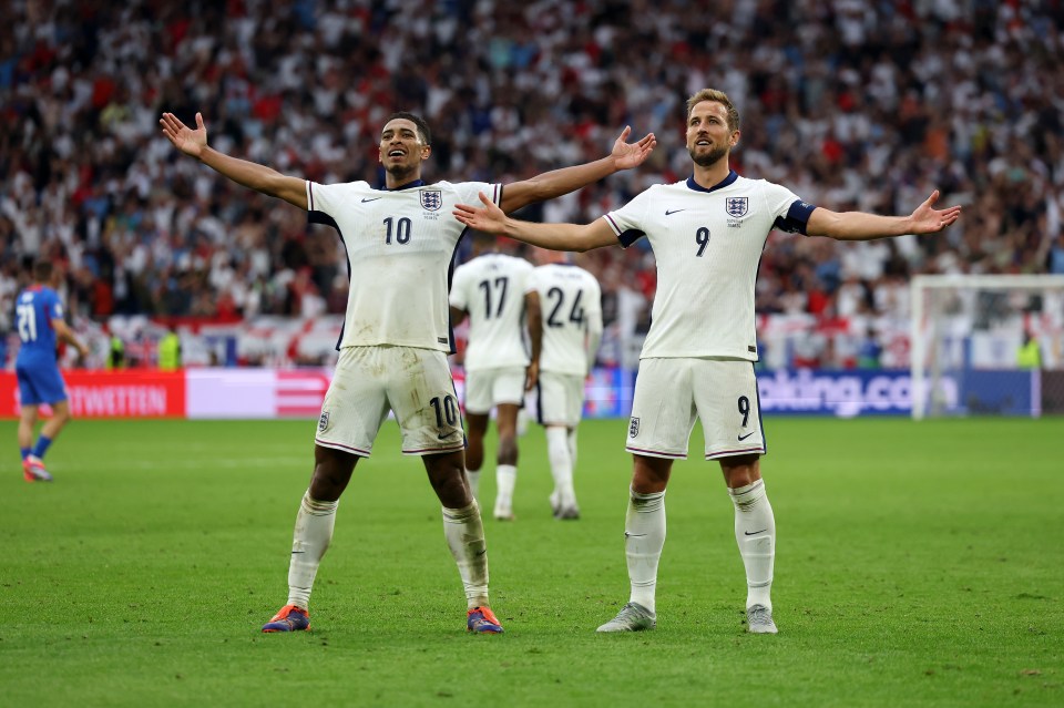 Bellingham and Kane are England's only goalscorers from their four Euros matches