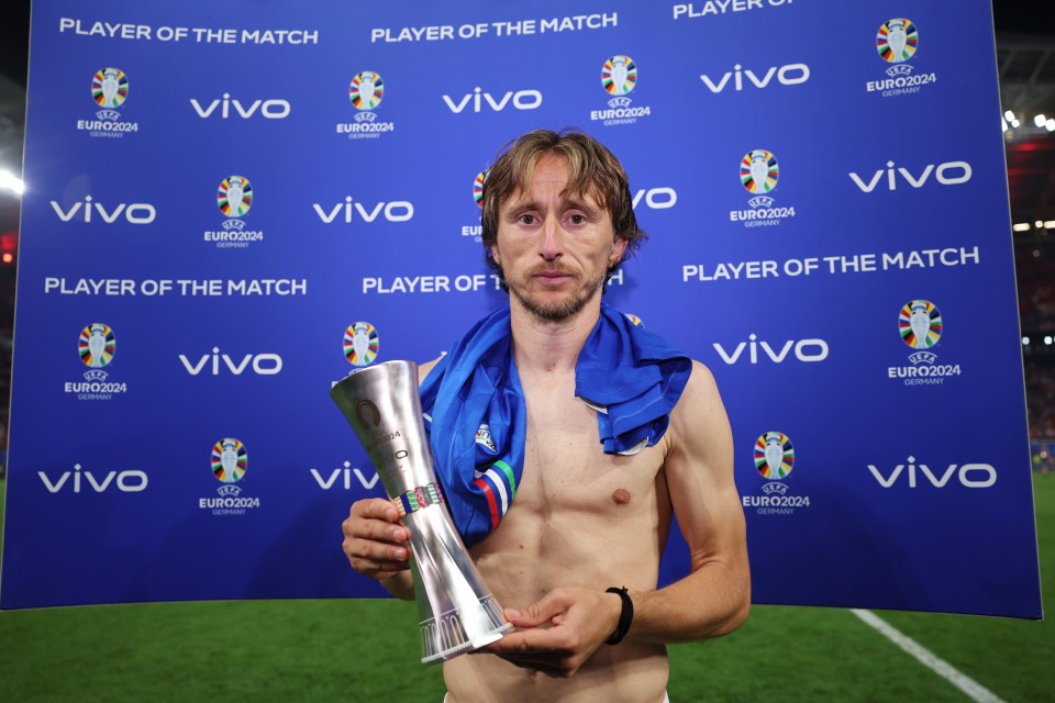 Modric's last major international tournament looks to have ended in heartbreak, despite a Man of the Match performance