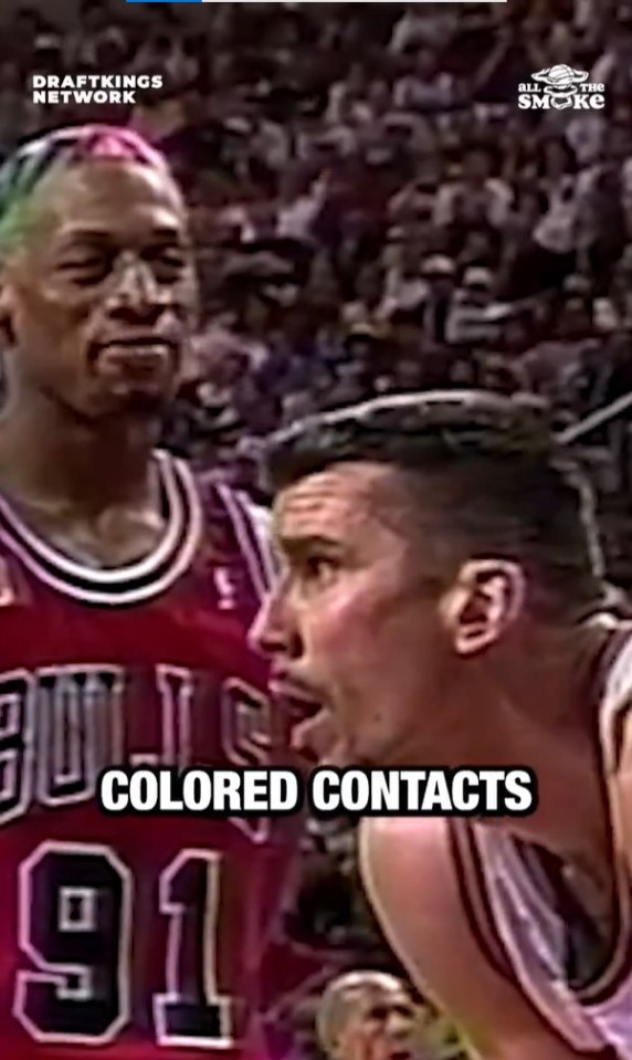 Rodman allegedly wore colored contacts and 'kissed' Brickowski's arm