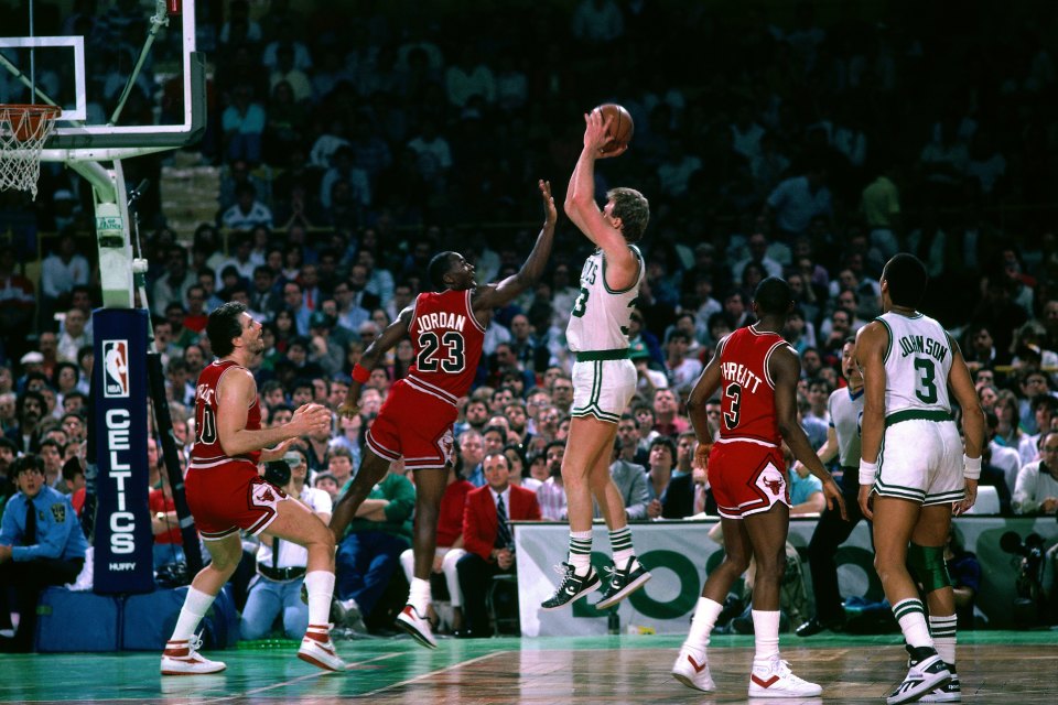 Bird battled Jordan at the beginning of the young Bulls star's career