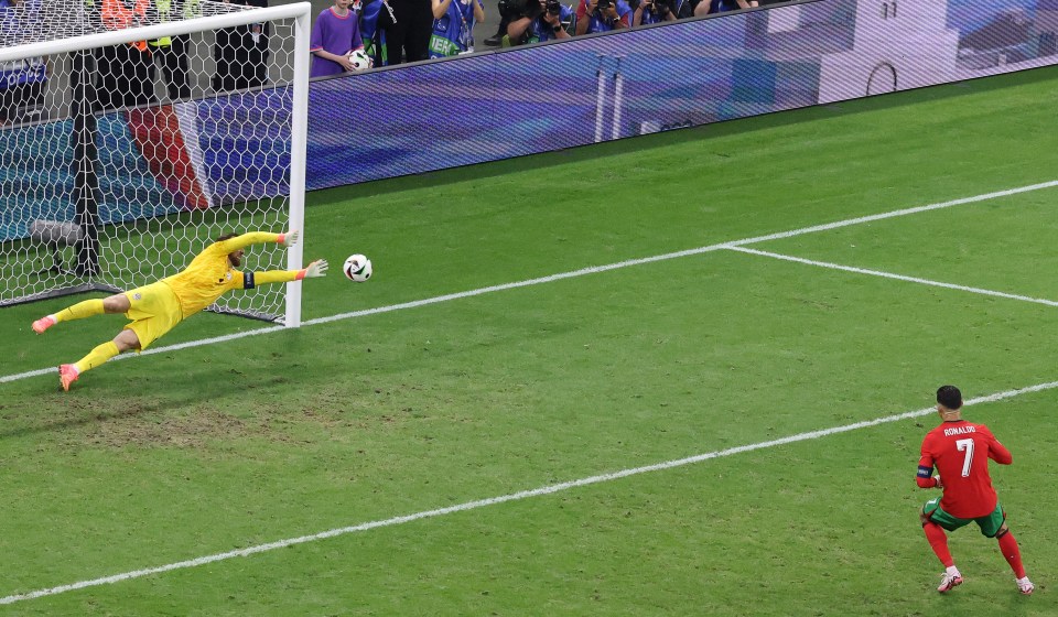 Ronaldo had his penalty well saved by Oblak in extra-time