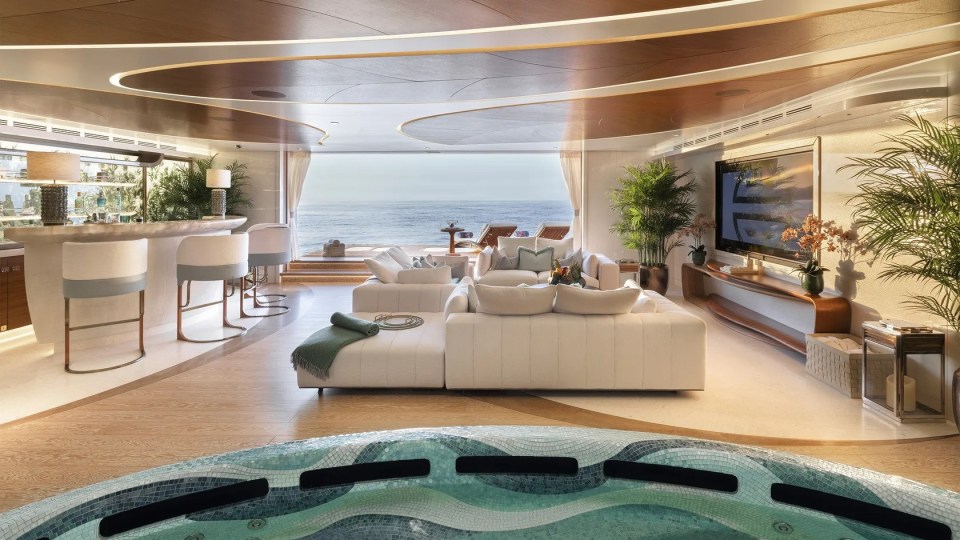 The boat offers some stunning features