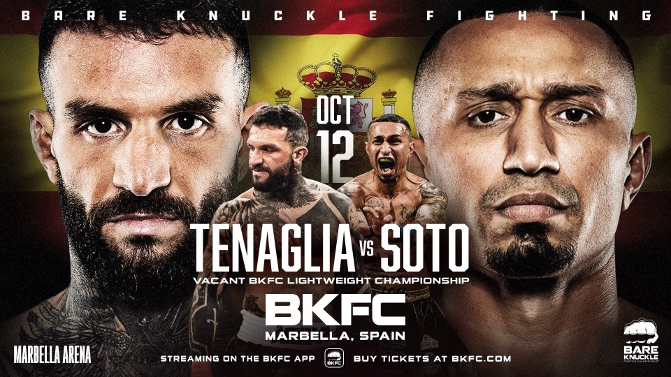 Tenaglia and Soto are headlining BKFC Spain in October
