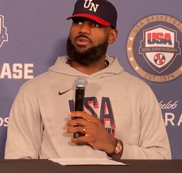 James gave a heartfelt answer after the USA beat South Sudan