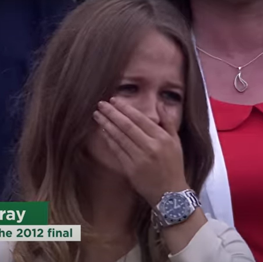 His wife Kim was also reduced to tears in the stands as Murray addressed the crowd