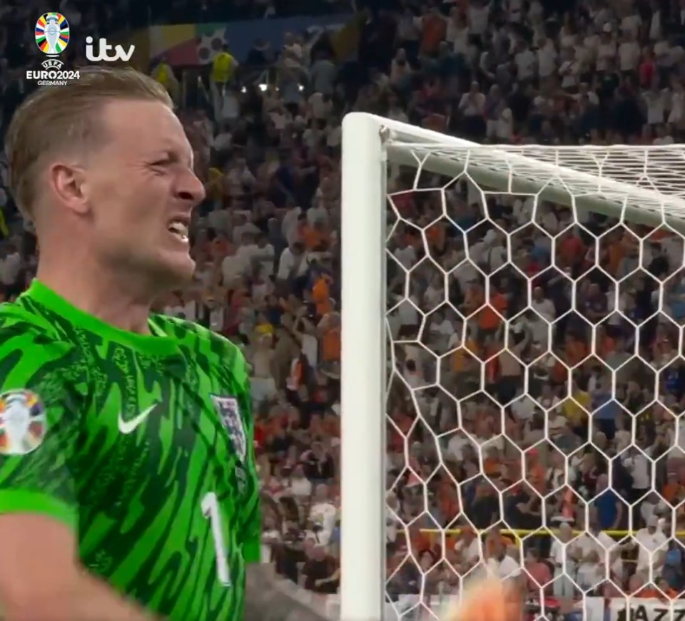 The England goalkeeper looked like he wanted to join in with the fans