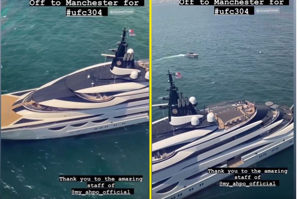 White has been relaxing on a super yacht ahead of UFC 304