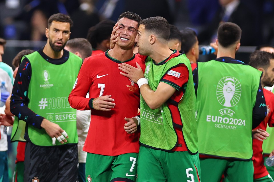The Portugal skipper couldn't contain his emotions