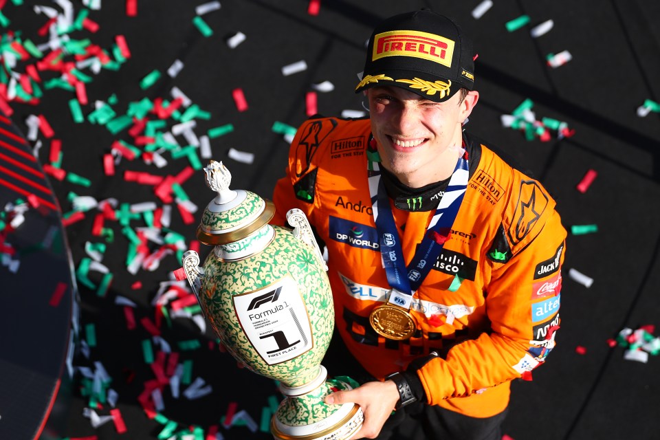 Piastri was all smiles as he took in the acclaim for what was his first Grand Prix win