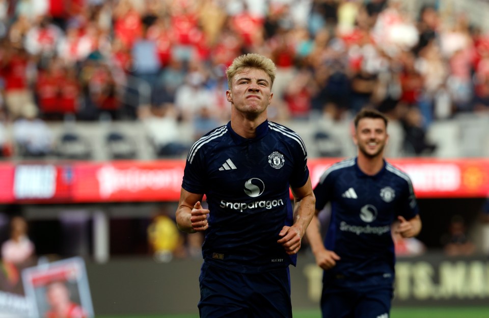 Hojlund only featured in one pre-season game for Man United