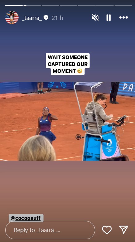 They shared a candid moment after Gauff's win