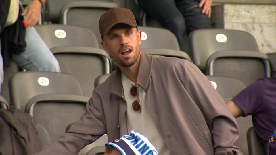 Jordan Henderson made it to Berlin after the eight-hour journey by van