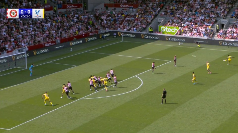 Eze spotted the near post open and fired in a stunner