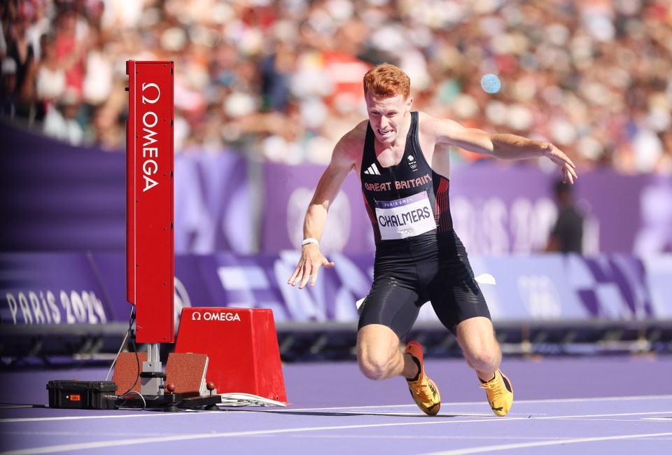 Alastair Chalmers threw himself over the line