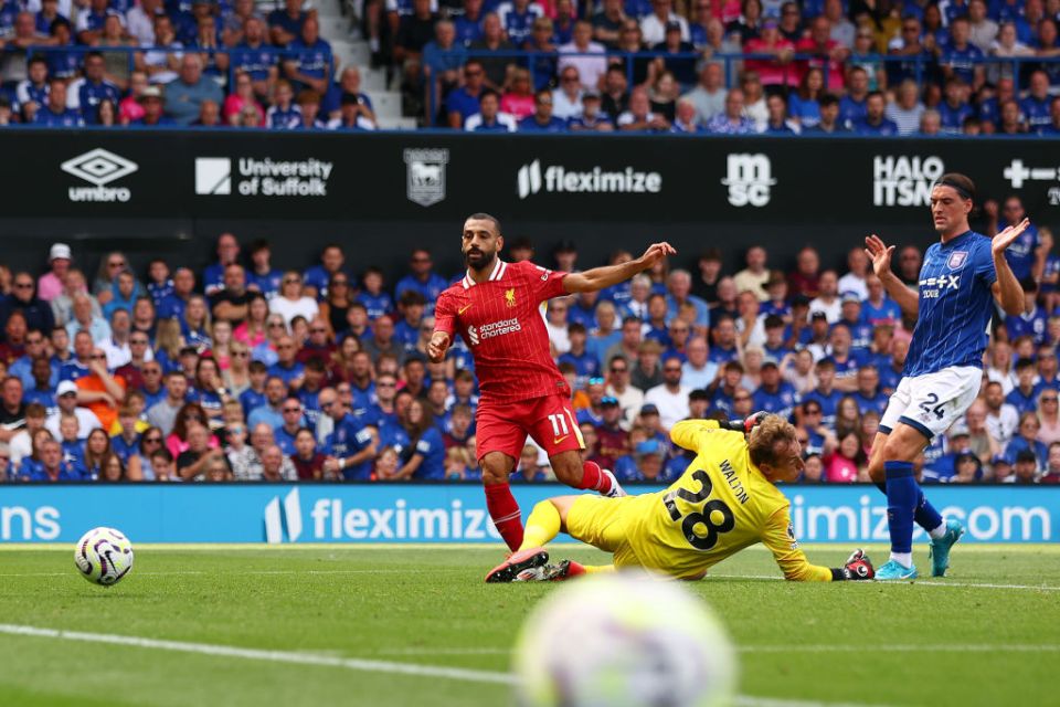 Mo Salah sealed a 2-0 victory for Liverpool at Ipswich on Saturday