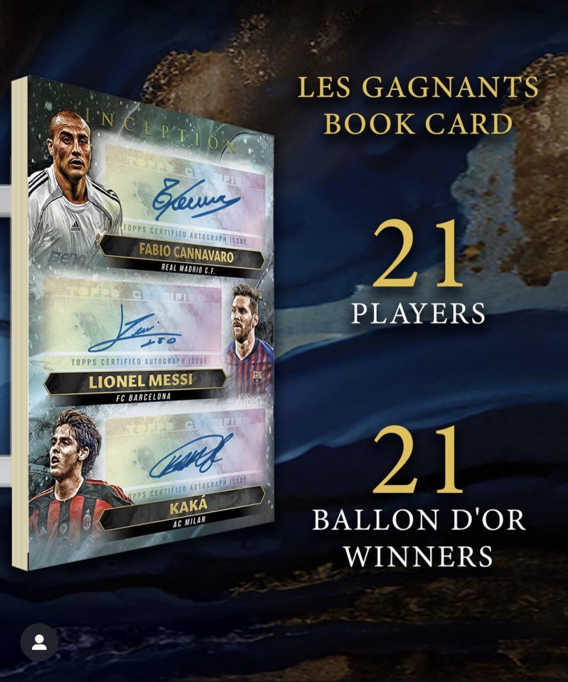 Messi features in the book of autographs alongside Kaka and Fabio Cannavaro