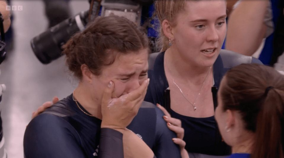 Capewell was overcome with emotion after she helped GB to a gold medal in the women's team sprint