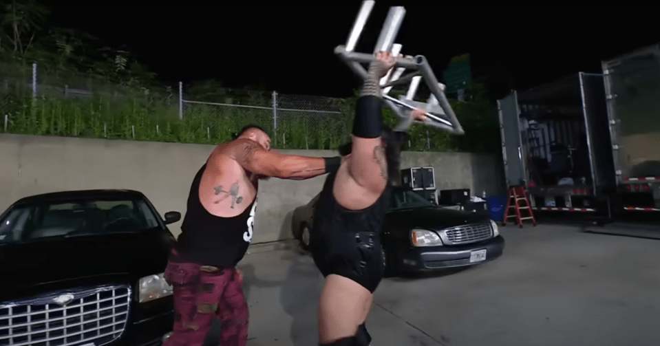 The backstage brawl quickly became a car park scrap on Raw this week