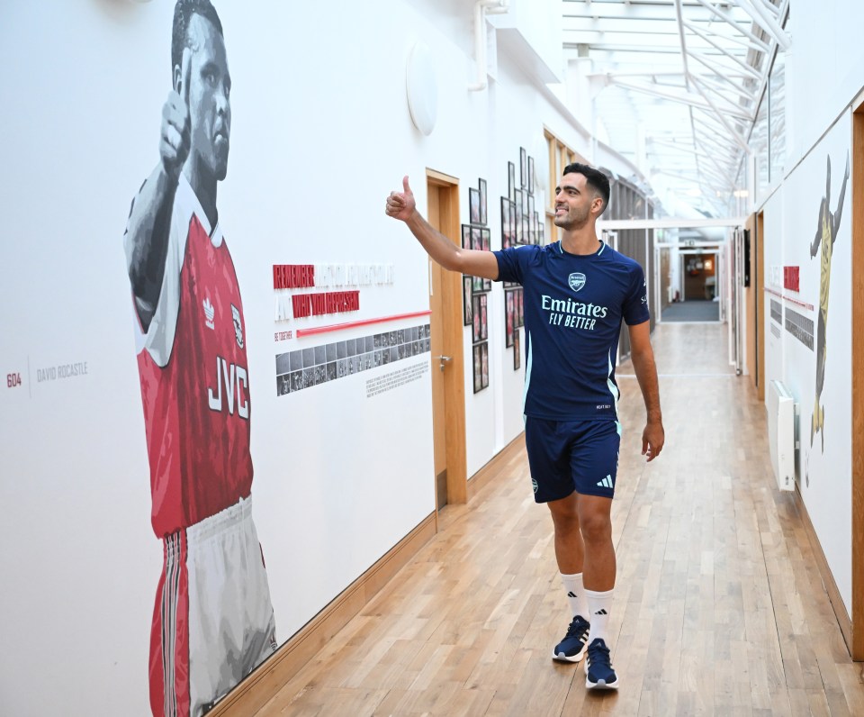 Merino was injured in his first Arsenal training session