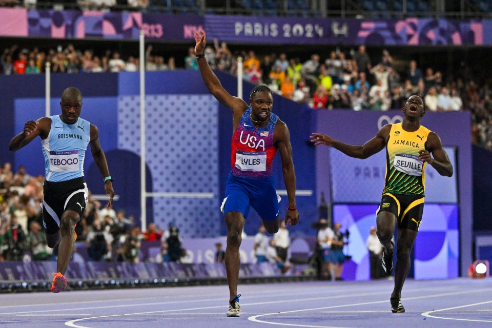 2024 Olympic Champion Noah Lyles ran a time of 9.79, 0.21 seconds off Bolt's record