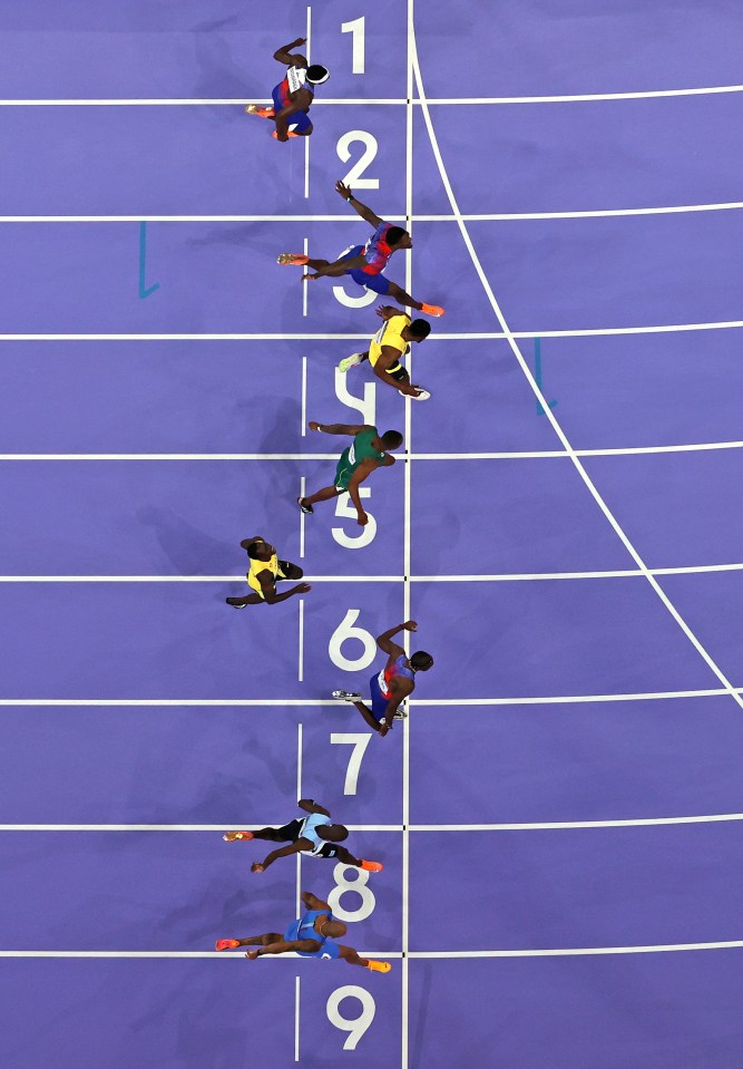 The American won the 100m final in dramatic fashion