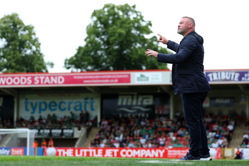 Rooney is working in a bid to rebuild his managerial reputation