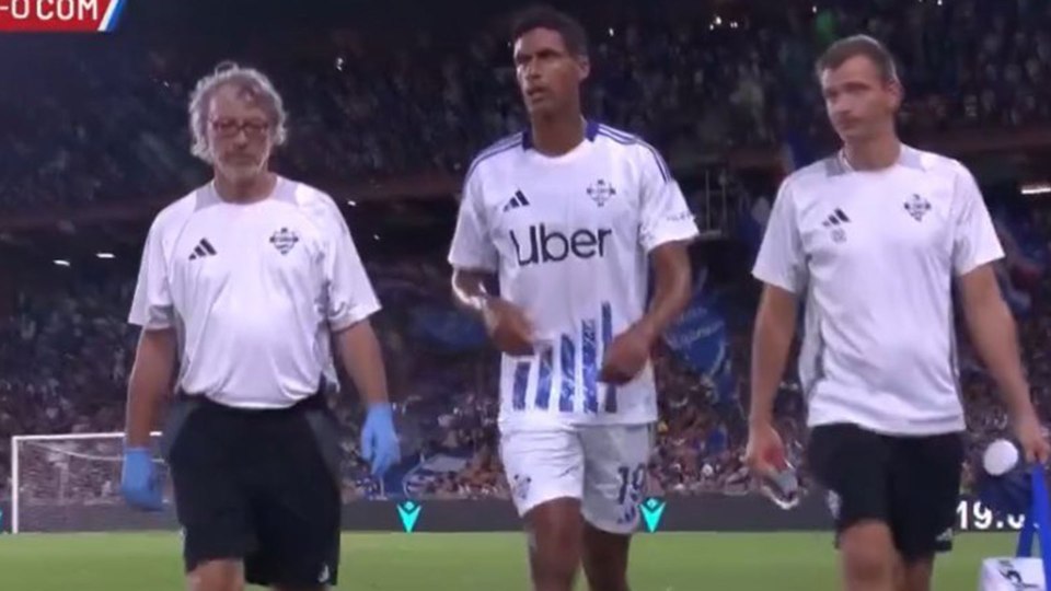 Varane hobbled off injured midway through the first half