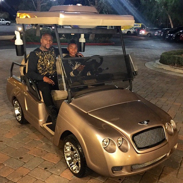 Mayweather bought the luxury golf vehicle, which was one-of-a-kind