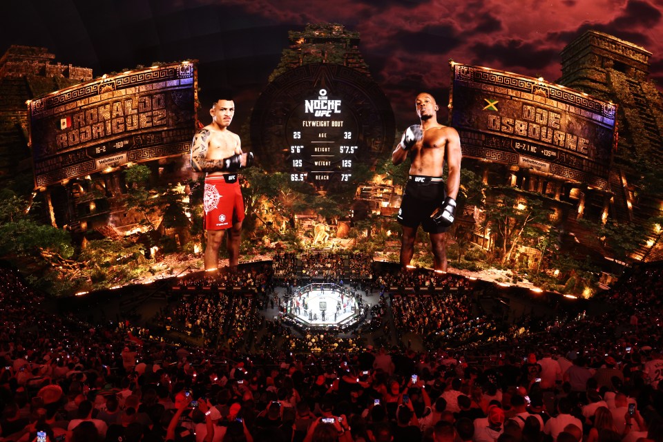 LAS VEGAS, NEVADA - SEPTEMBER 14: A view of Sphere prior to the fight between Ronaldo Rodriguez of Mexico and Ode Osbourne of Jamaica during UFC 306: Riyadh Season Noche at Sphere on September 14, 2024 in Las Vegas, Nevada. (Photo by Christian Petersen/Getty Images)