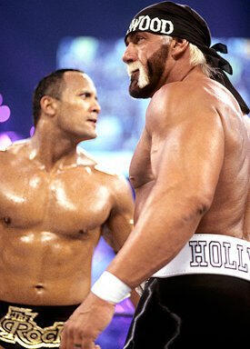 The Rock versus Hulk Hogan is regarded by many as the best match in WWE history
