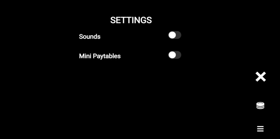 Immortal Romance settings screen
