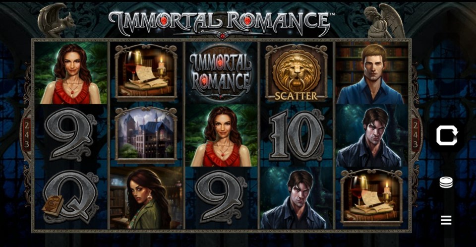 Immortal Romance gameplay screen