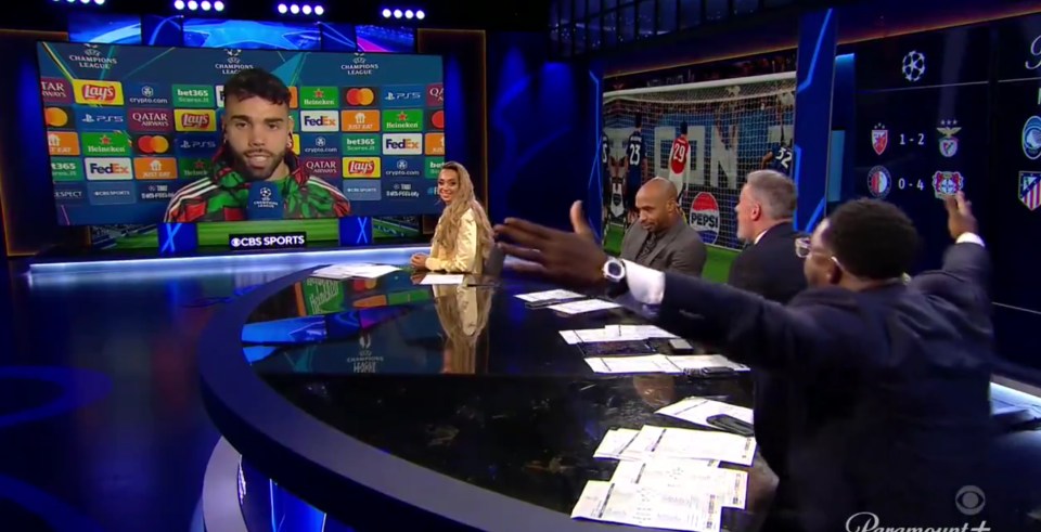Richards was left buzzing by Raya's answer to a question about the CBS Sports panel