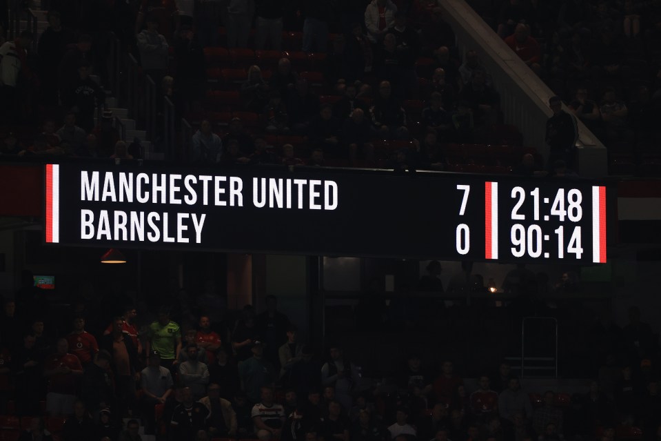 It was a tough night at Old Trafford for the League One club