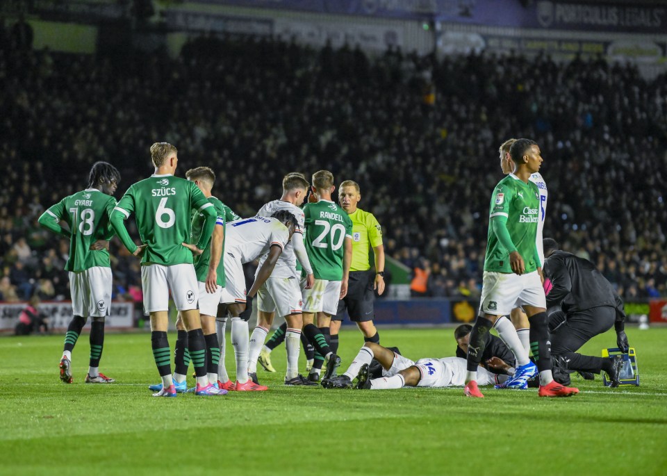 Chong was able to get back to his feet and walk off the pitch