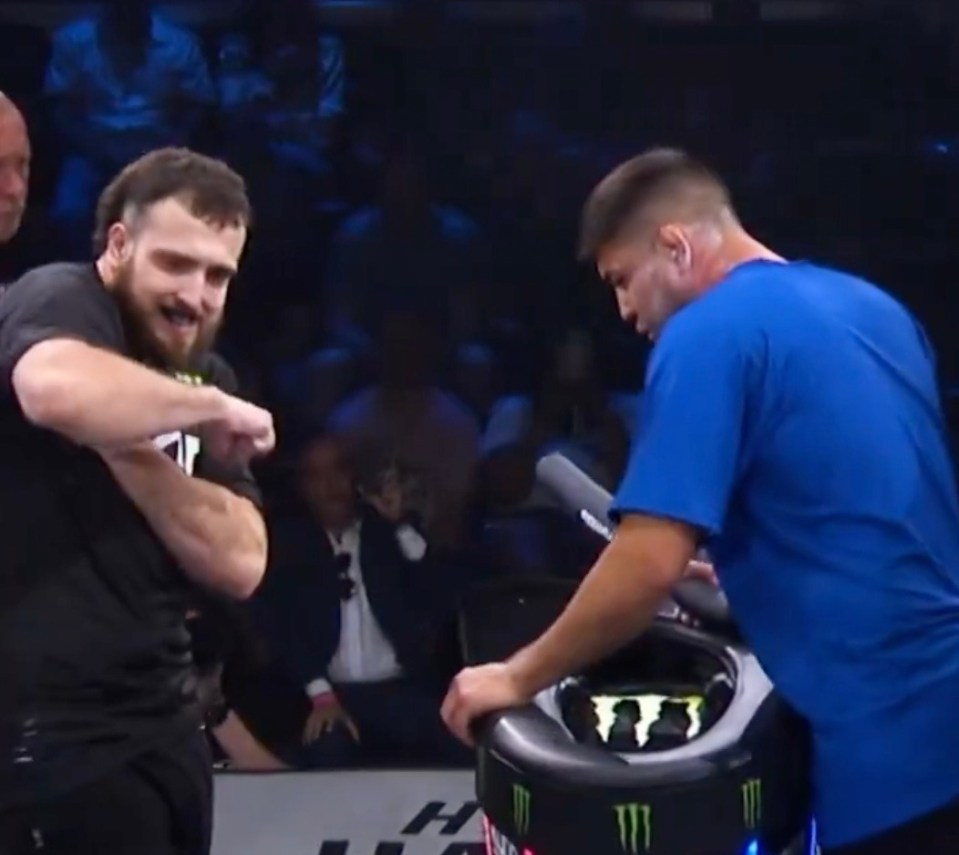 John Davis popped his shoulder out during a Power Slap match