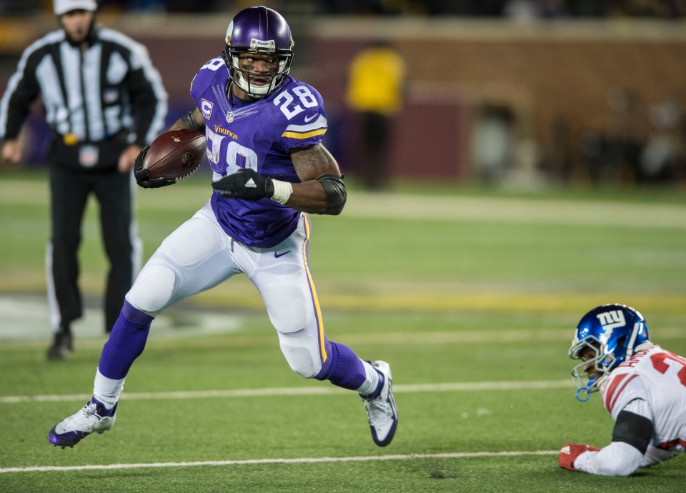 Peterson led the NFL in rushing on three separate occasions
