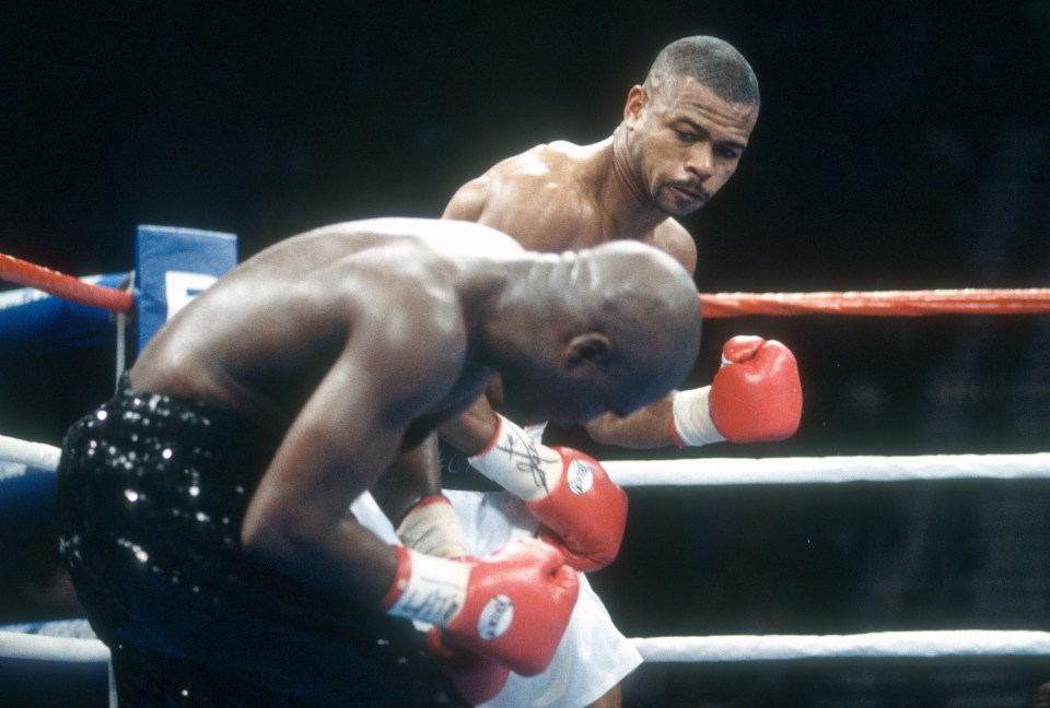 LAS VEGAS, NV - NOVEMBER 18:  Roy Jones Jr. and James Toney fight for the IBF super middleweight titles on November 18, 1994 at the MGM Grand Garden Arena in Las Vegas, Nevada. Jones won the fight in 12 rounds with a unanimous decision. (Photo by Focus on Sport/Getty Images)