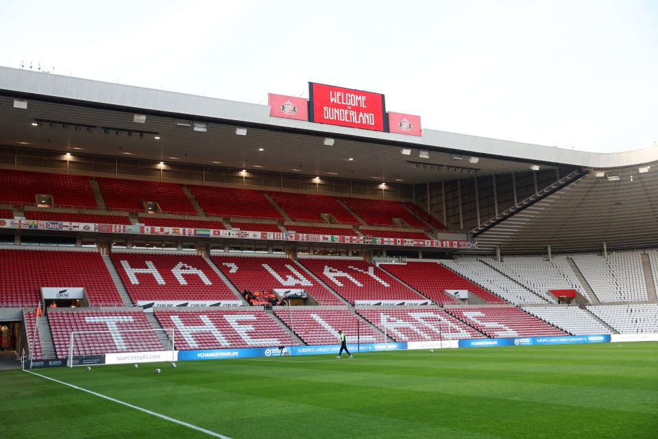 SUNDERLAND, ENGLAND - MARCH 5: A general view of Stadium of Light ahead of the Sky Bet Championship match between Sunderland and Leicester City at Stadium of Light on March 5, 2024 in Sunderland, United Kingdom. (Photo by Plumb Images/Leicester City FC via Getty Images)