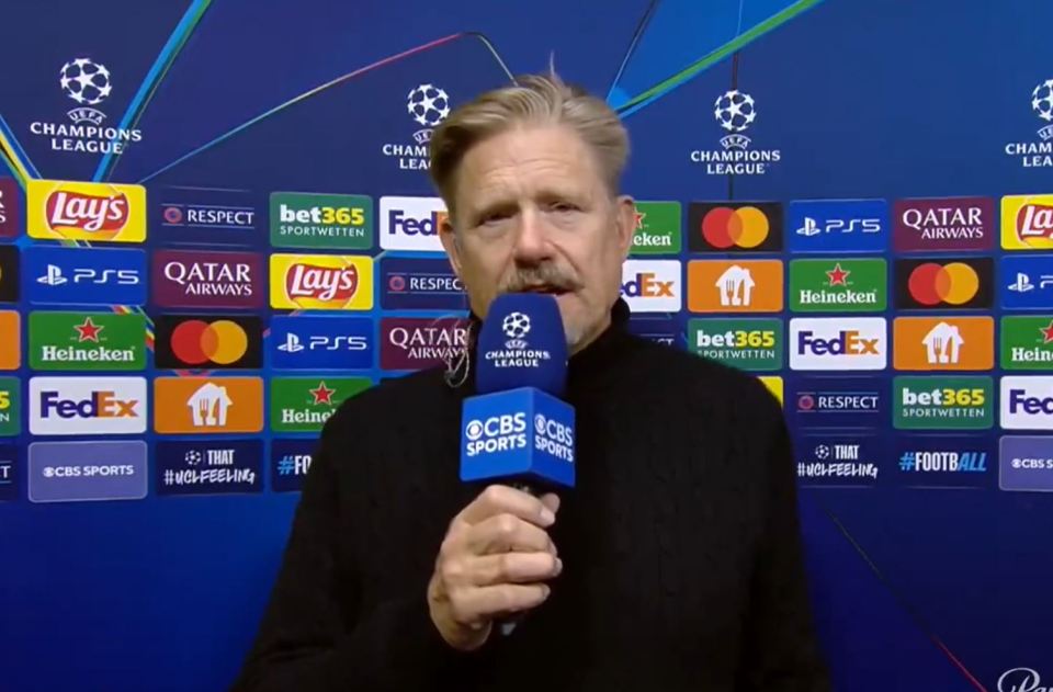 Schmeichel Snr spoke to his son moments after the game