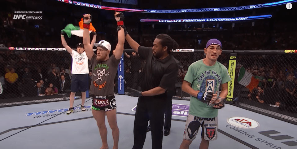 To beat Holloway via unanimous decision